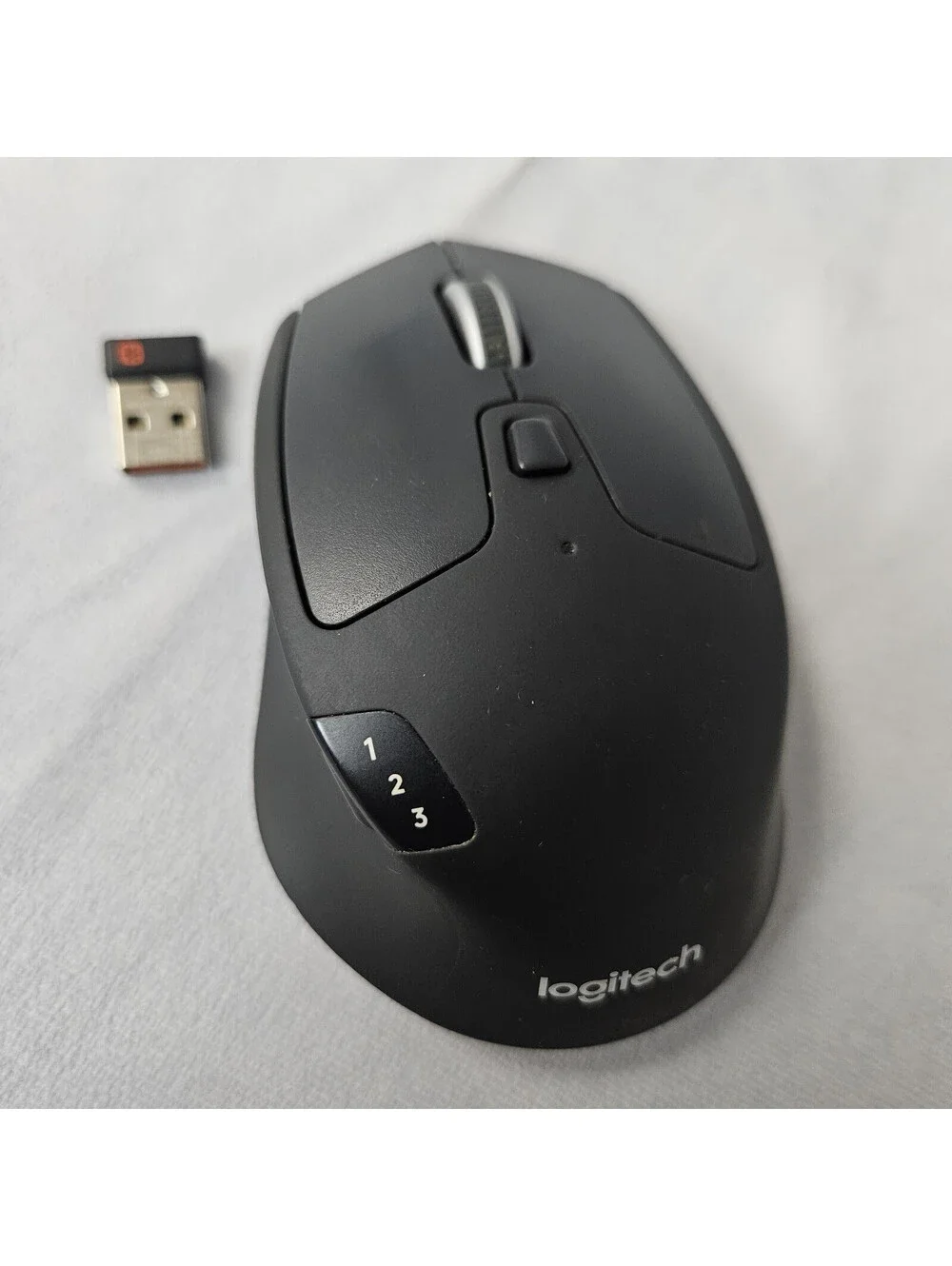 Logitech M720 Triathlon Multi-Device Wireless Mouse USB Receiver Bluetooth Black